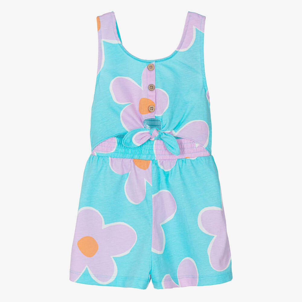 Mayoral-بلايسوت بطبعة زهور لون أزرق للبنات  | Childrensalon