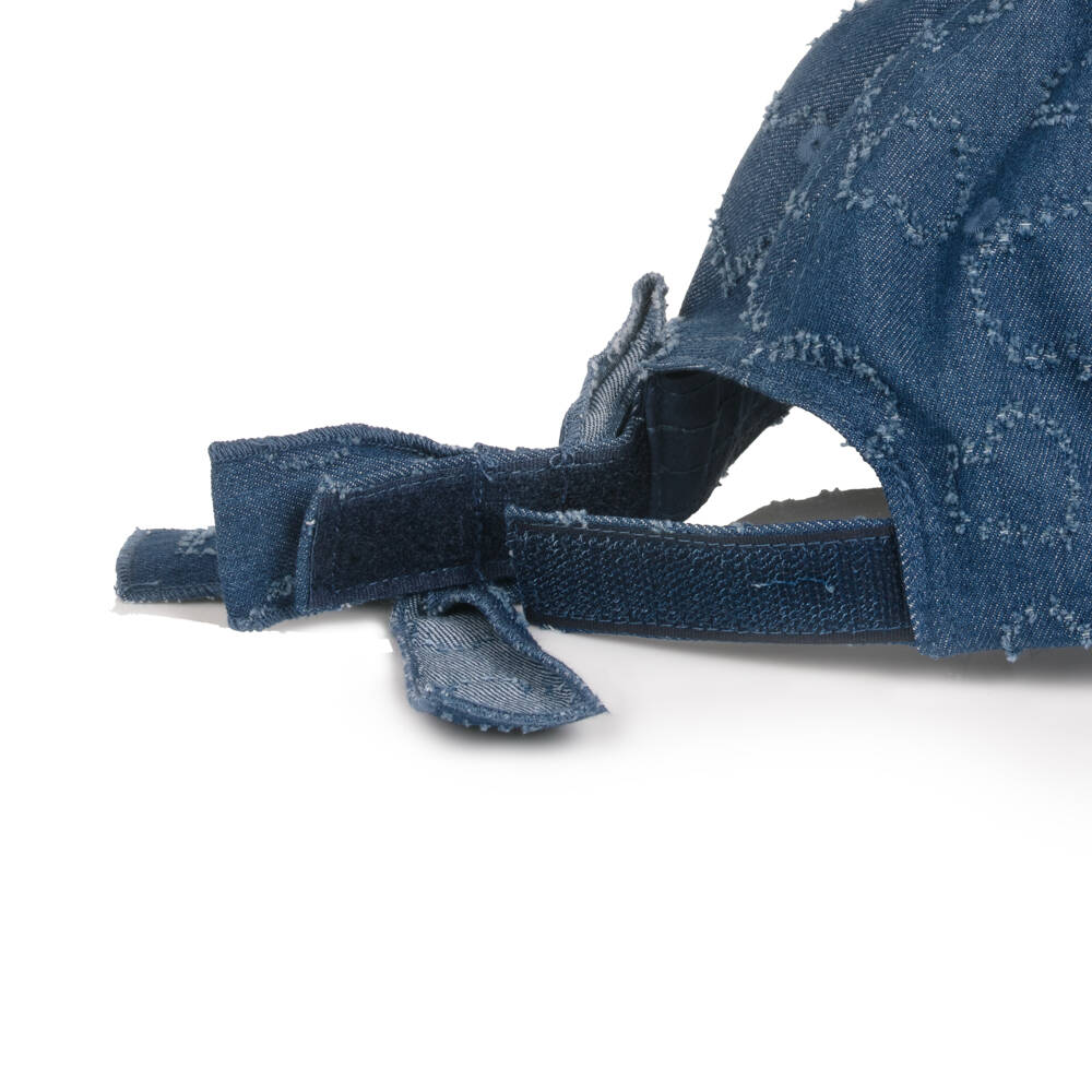 Mayoral-Girls Blue Denim Cap with Hearts | Childrensalon