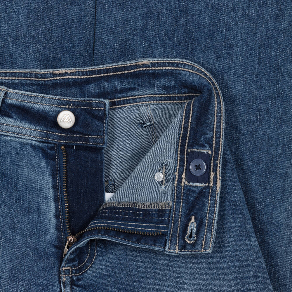 Mayoral-Girls Blue Denim Wide Leg Jeans | Childrensalon