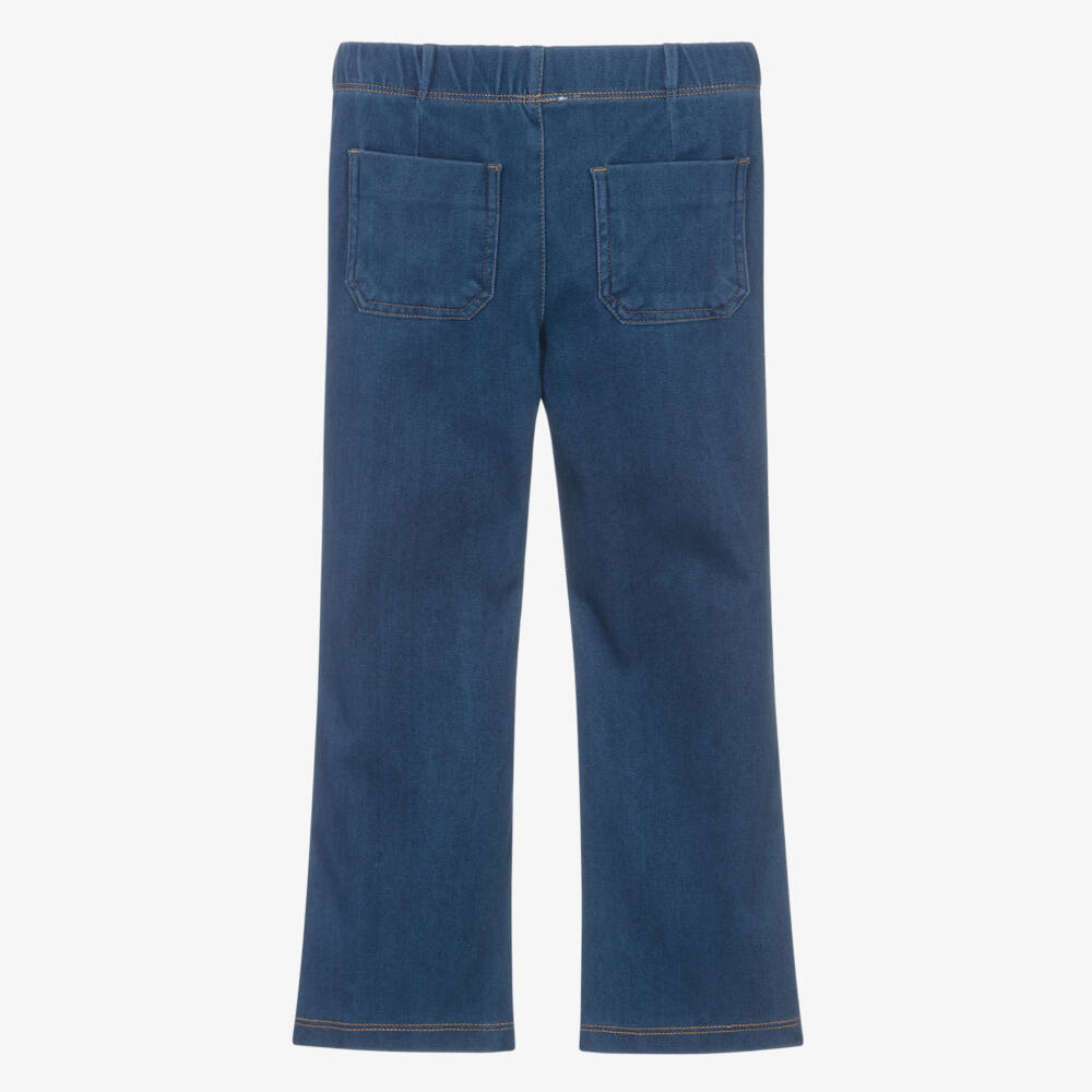Mayoral-Girls Blue Flared Cotton Jeggings | Childrensalon
