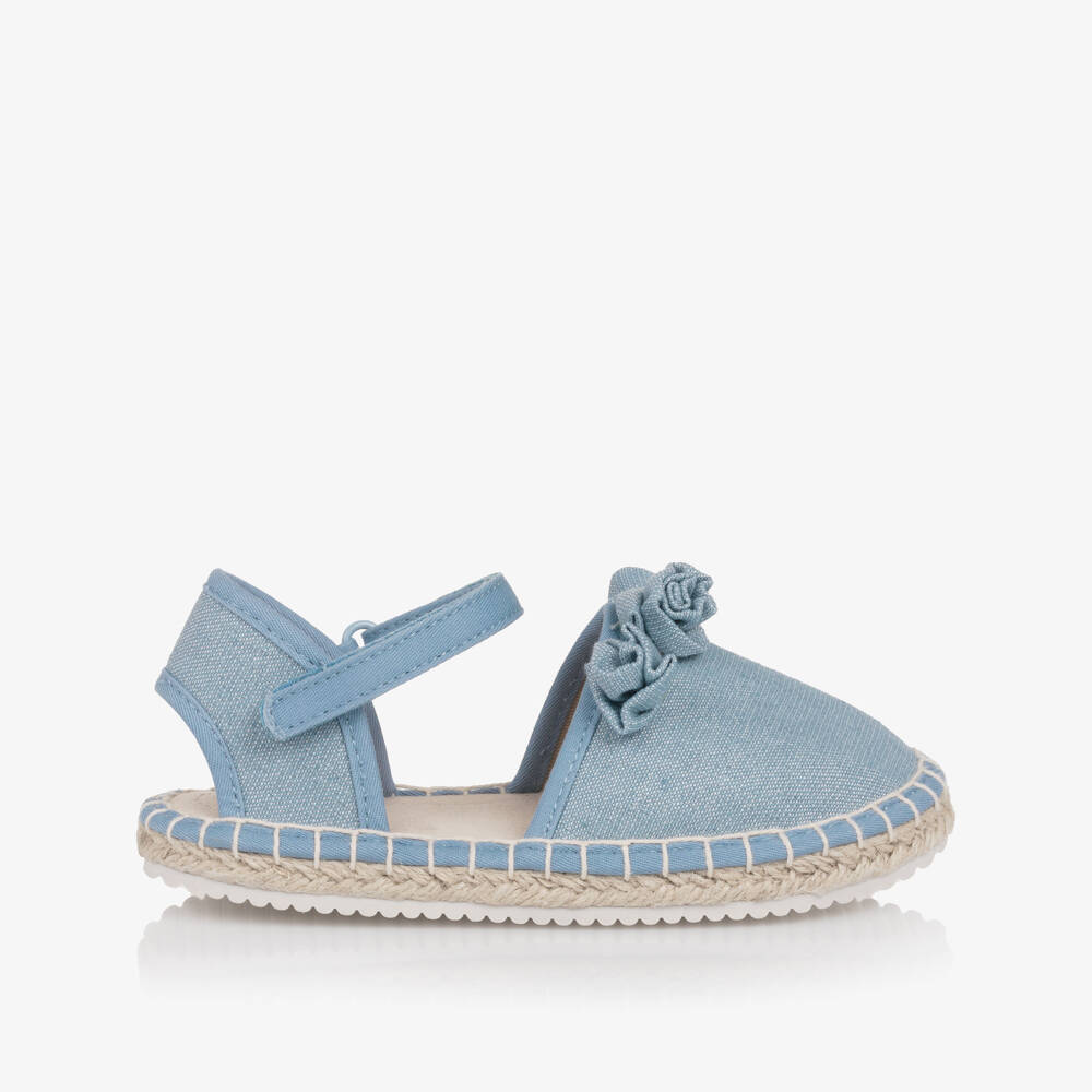 Mayoral-Girls Blue Glitter Sparkle Espadrilles | Childrensalon