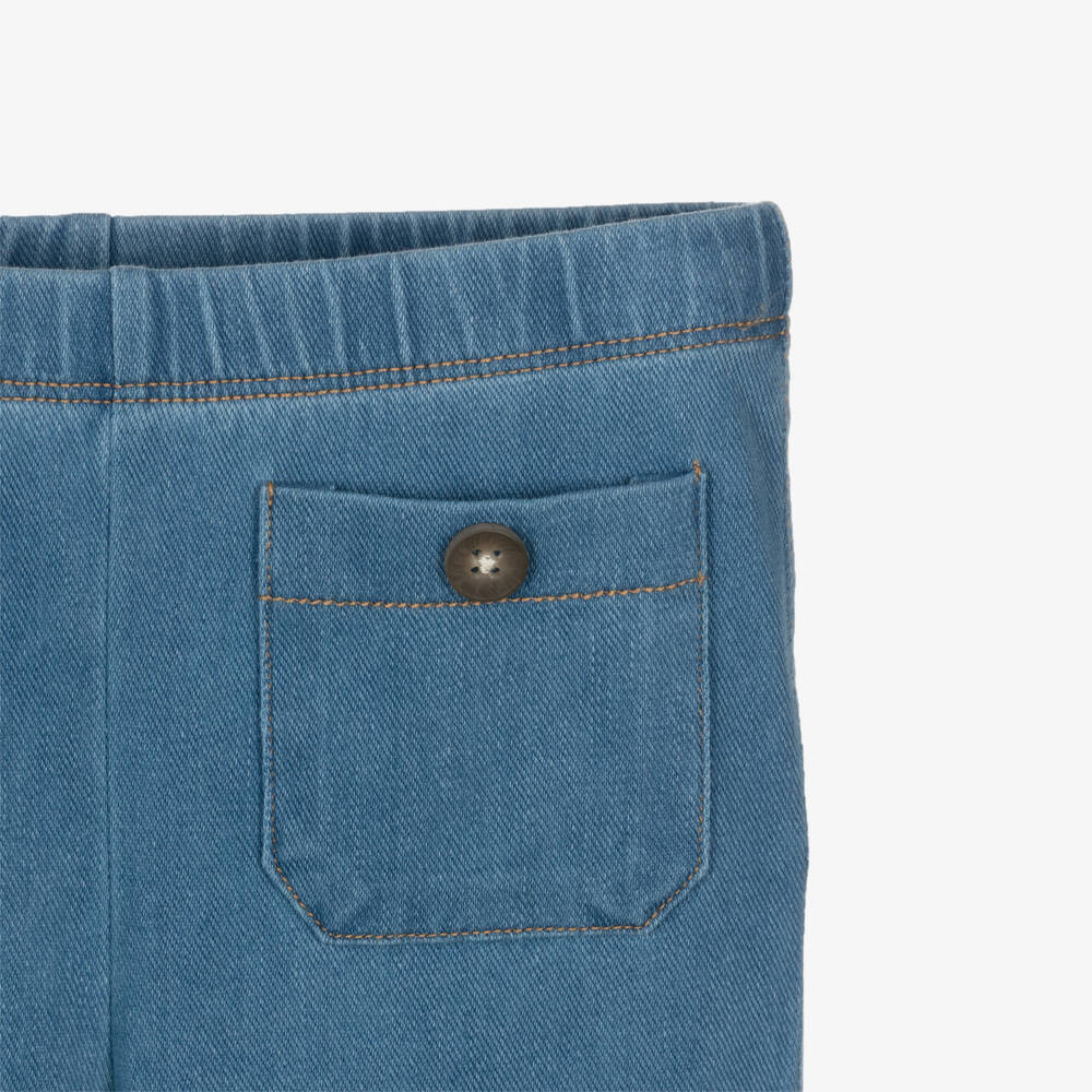 Mayoral-Girls Blue Jersey Denim Jeggings | Childrensalon