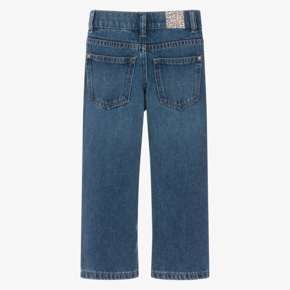 Mayoral-Girls Blue Rhinestone-Embellished Denim Jeans | Childrensalon