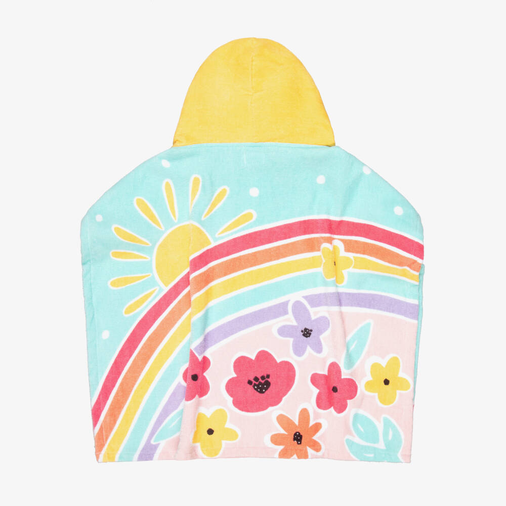 Mayoral Для новорожденных-Girls Blue & Yellow Sunshine & Flowers Poncho Towel | Childrensalon