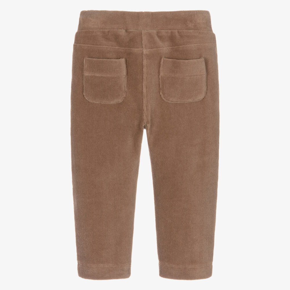 Mayoral-Girls Brown Velour Corduroy Trousers | Childrensalon