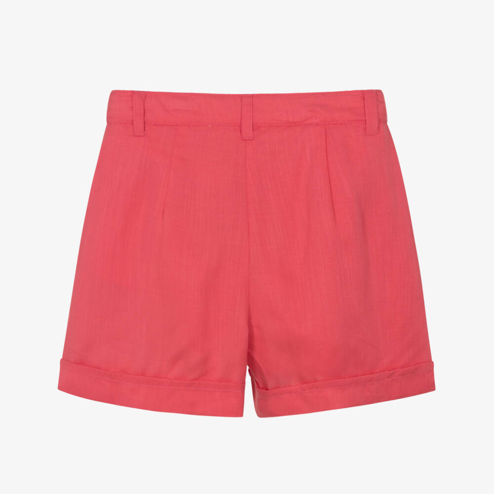 Mayoral-شورت بطيات لون زهري مرجاني للبنات | Childrensalon