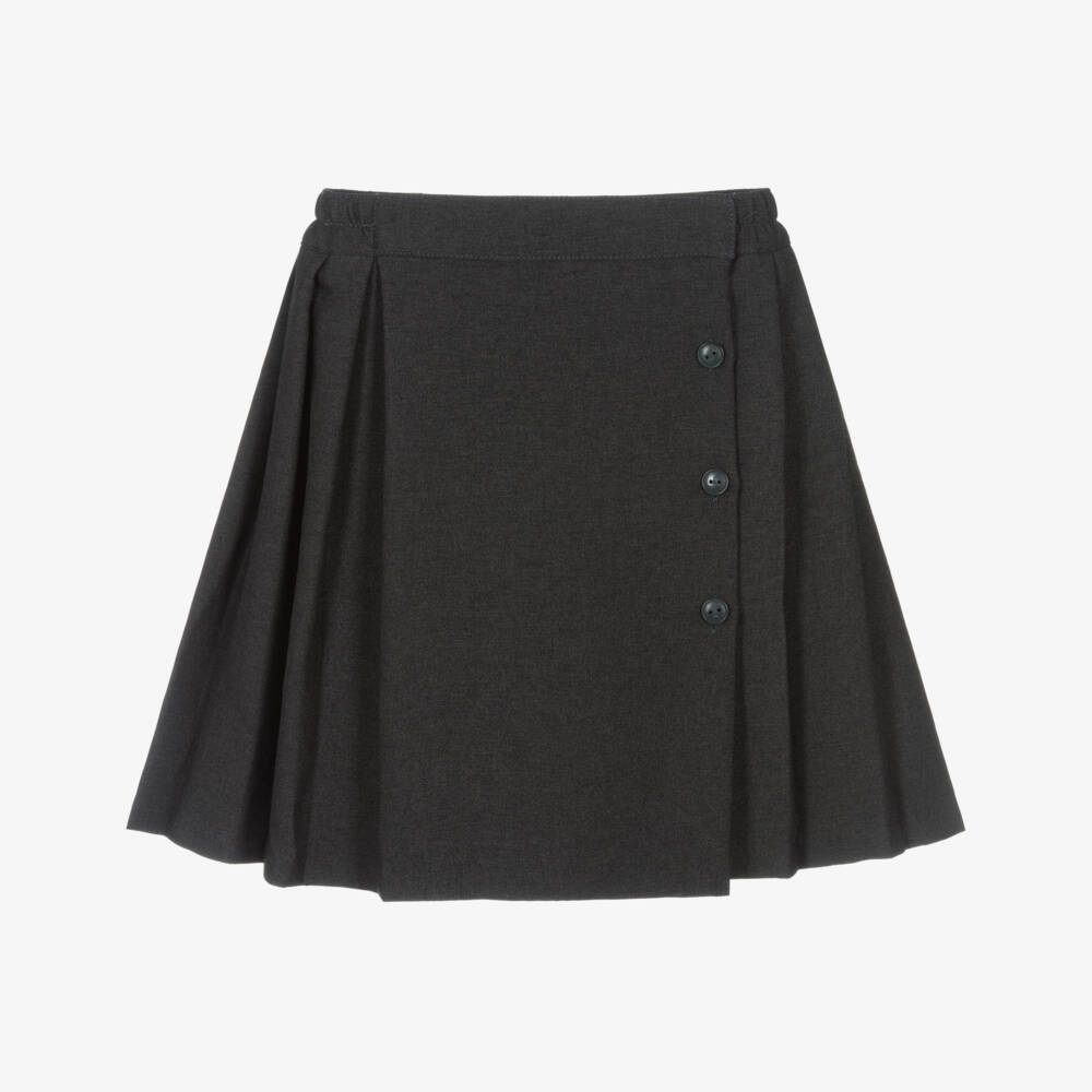 Mayoral-Girls Dark Grey Pleated Skirt | Childrensalon