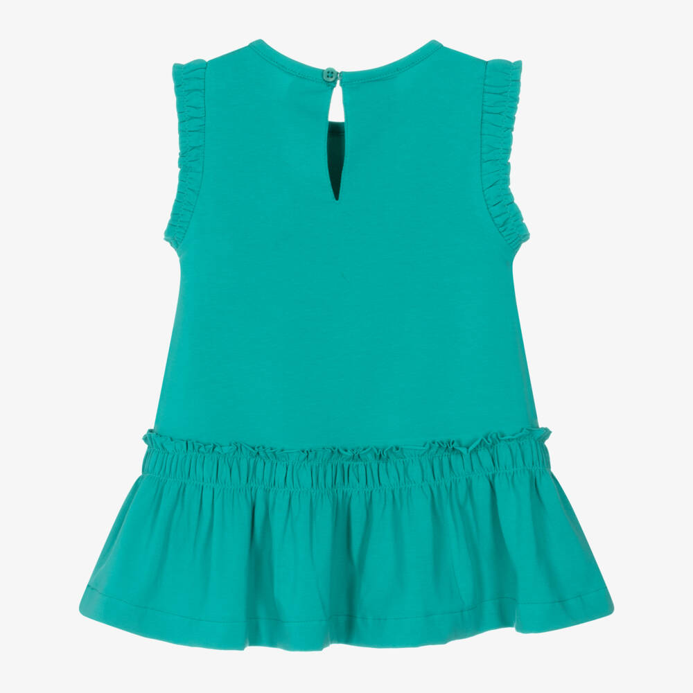 Mayoral-Girls Green Cotton Jersey Butterfly Dress | Childrensalon