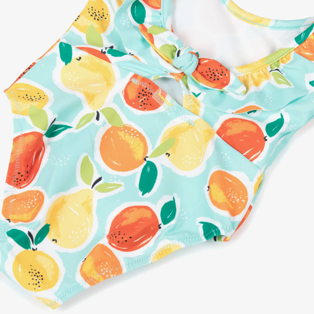 Mayoral-Girls Green Fruits Swimsuit | Childrensalon