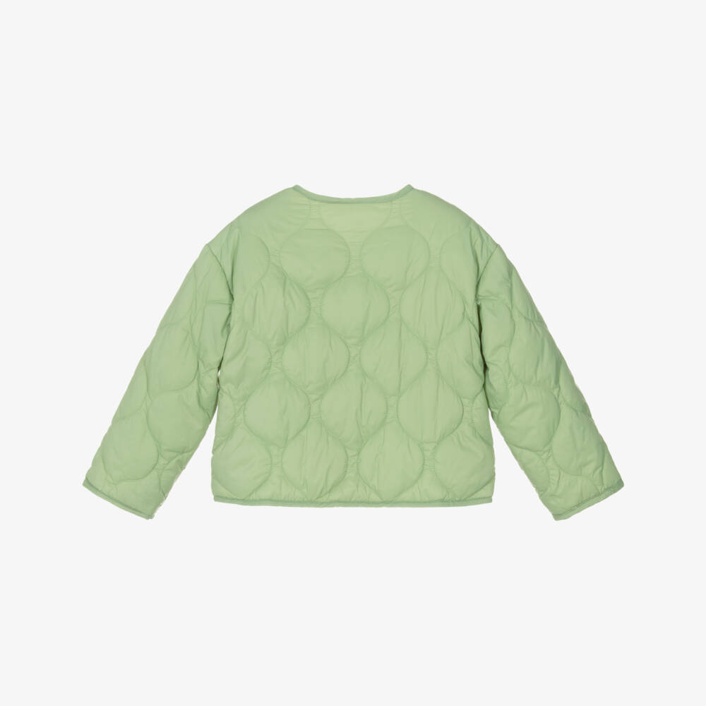Mayoral-Girls Green Reversible Quilted Jacket | Childrensalon