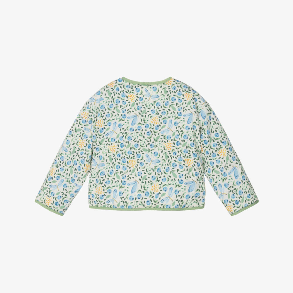 Mayoral-Girls Green Reversible Quilted Jacket | Childrensalon