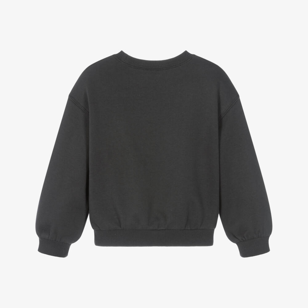 Mayoral-Girls Grey Jersey Dog Appliqué Sweatshirt | Childrensalon
