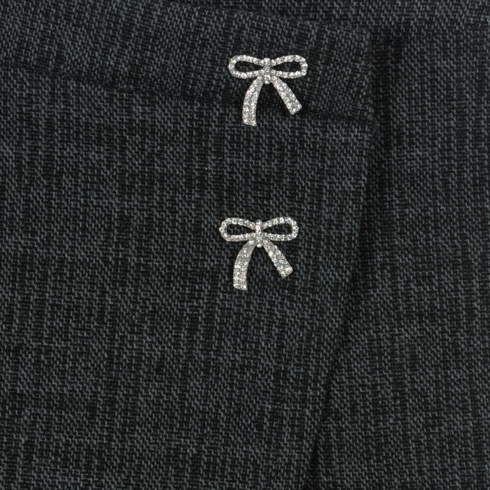 Mayoral-Girls Grey Skort with Diamanté Bows | Childrensalon