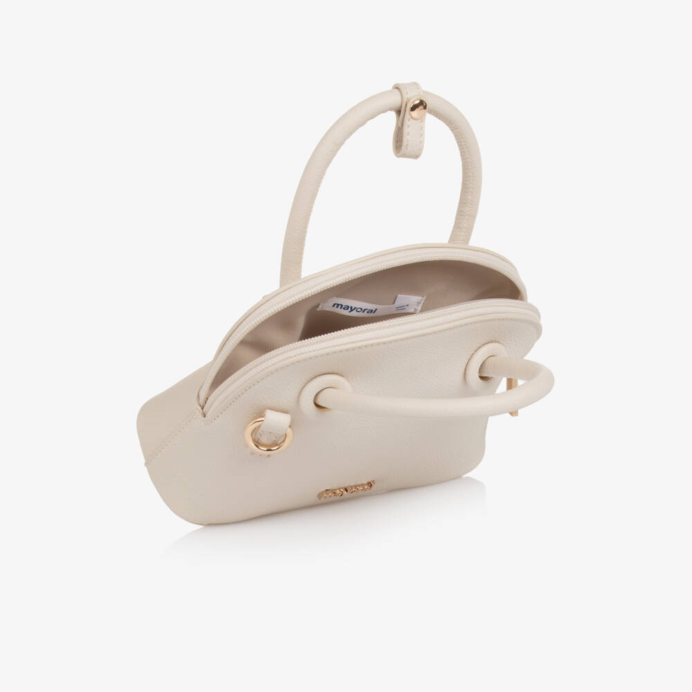 Mayoral-Girls Ivory Compact Handbag (18cm) | Childrensalon