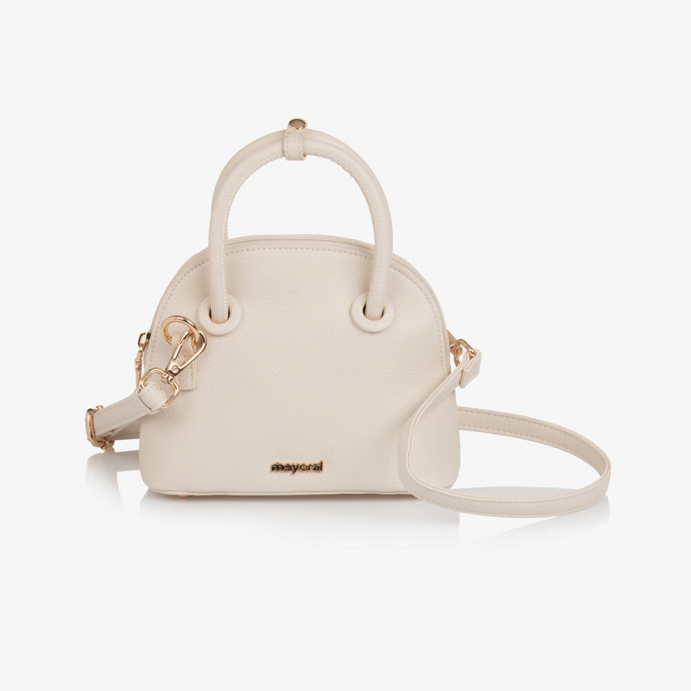 Mayoral-Girls Ivory Compact Handbag (18cm) | Childrensalon