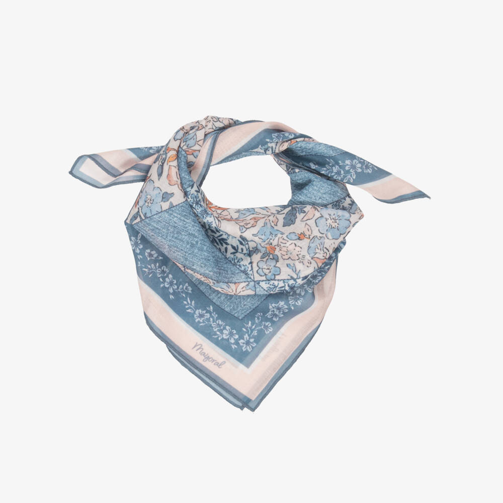 Mayoral-Girls Ivory Cotton T-Shirt with Bandana | Childrensalon