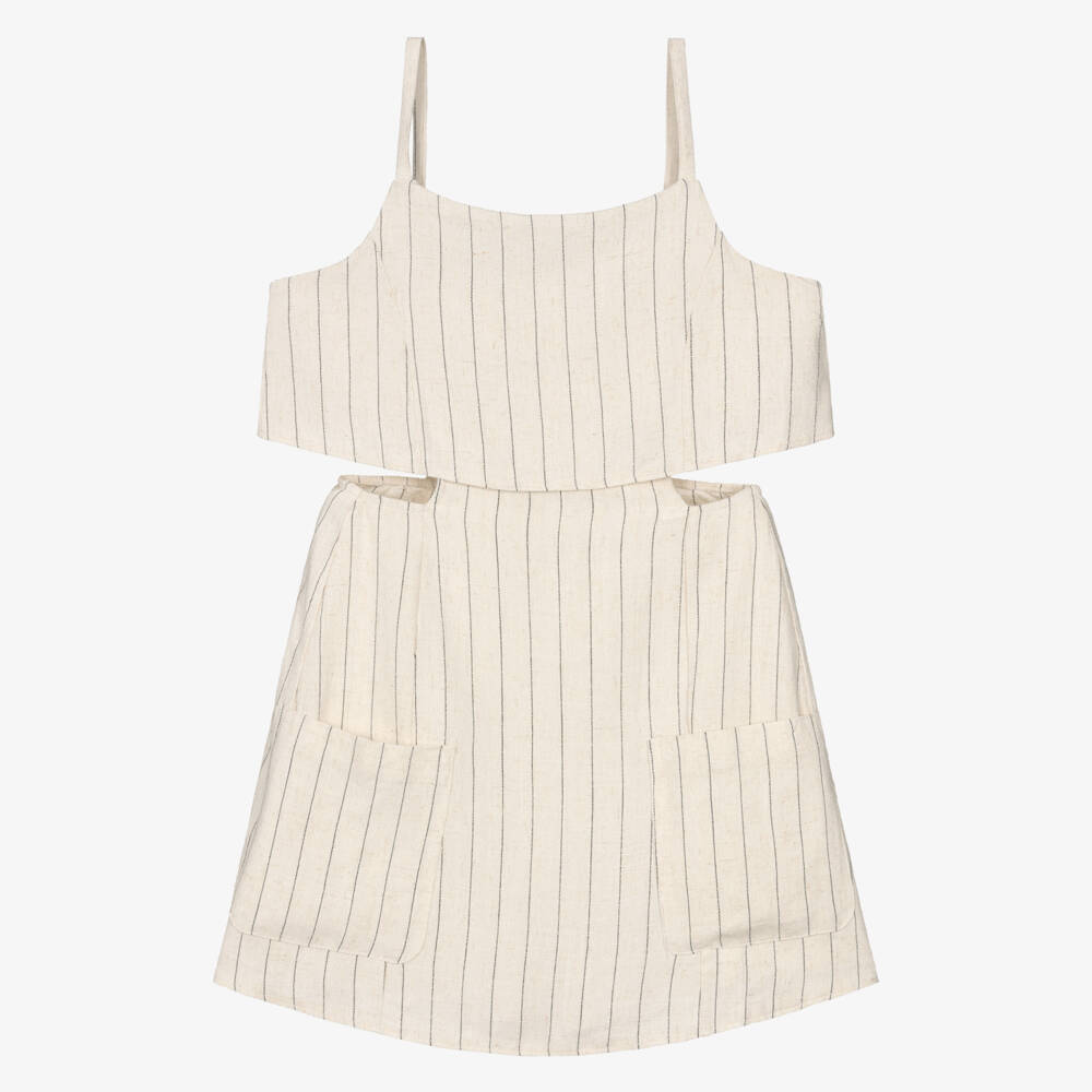 Mayoral-Girls Ivory Cut Out Playsuit | Childrensalon