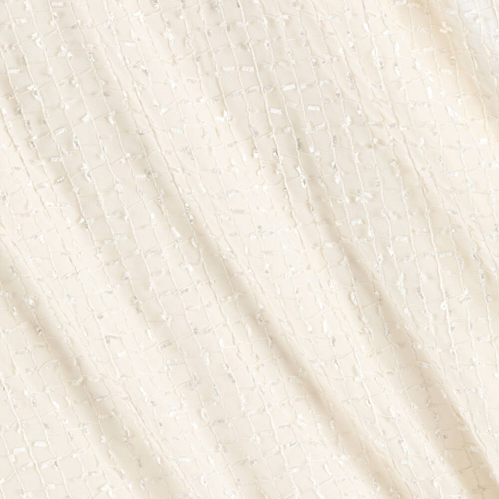 Mayoral-Girls Ivory Embroidered Chiffon Dress | Childrensalon