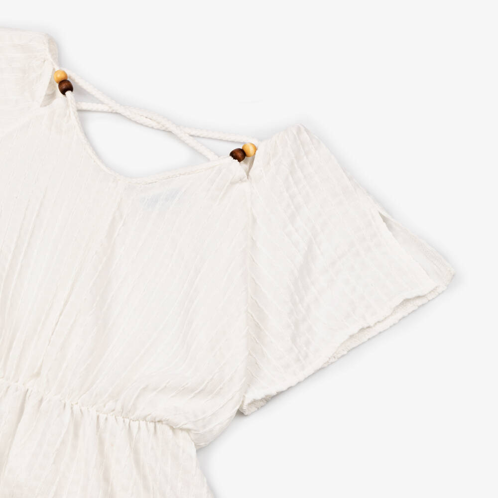 Mayoral-Girls Ivory Kaftan Beach Dress | Childrensalon