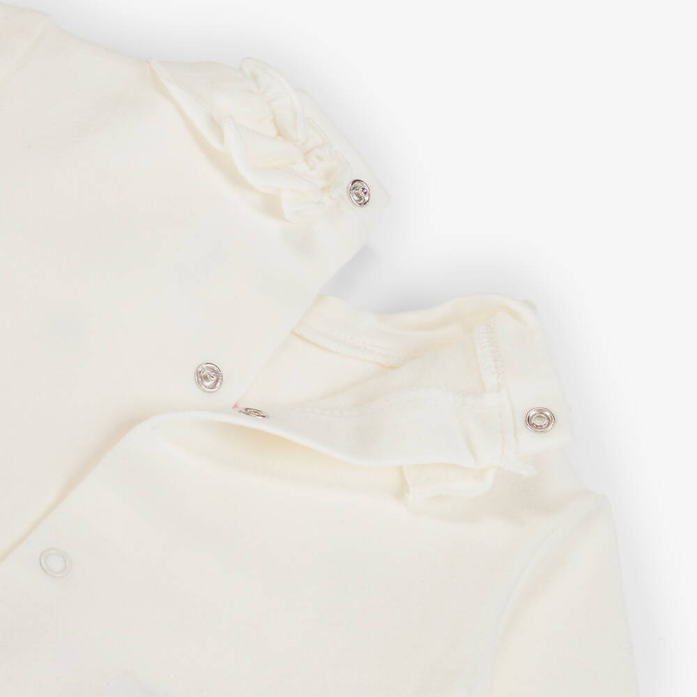 Mayoral Для новорожденных-Комбинезон из двух частей кремово-розовый в горошек для девочек | Childrensalon