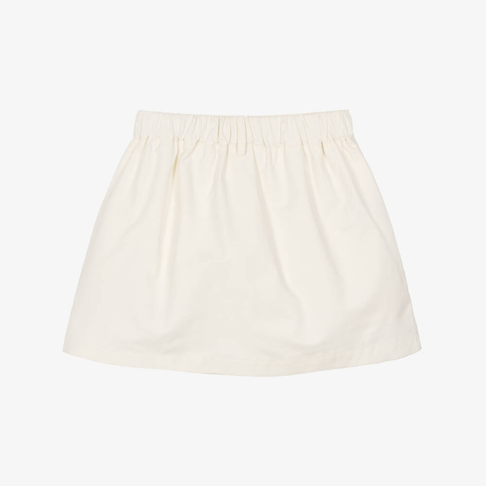 Mayoral-Girls Ivory Pleated Skirt with Shorts Lining | Childrensalon