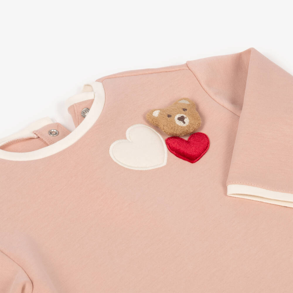 Mayoral-Girls Light Pink Jersey Trouser Set | Childrensalon