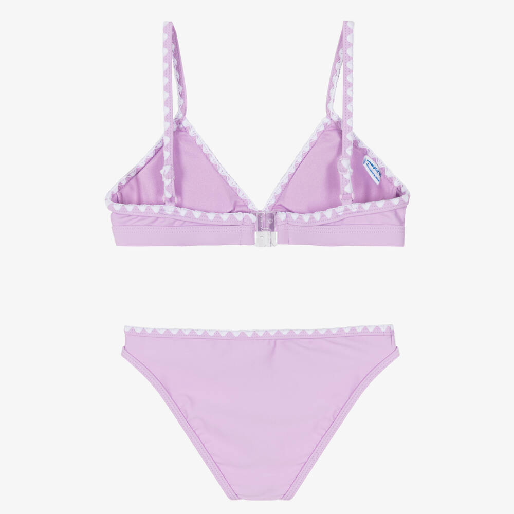 Mayoral-Girls Lilac Floral Print Bikini | Childrensalon
