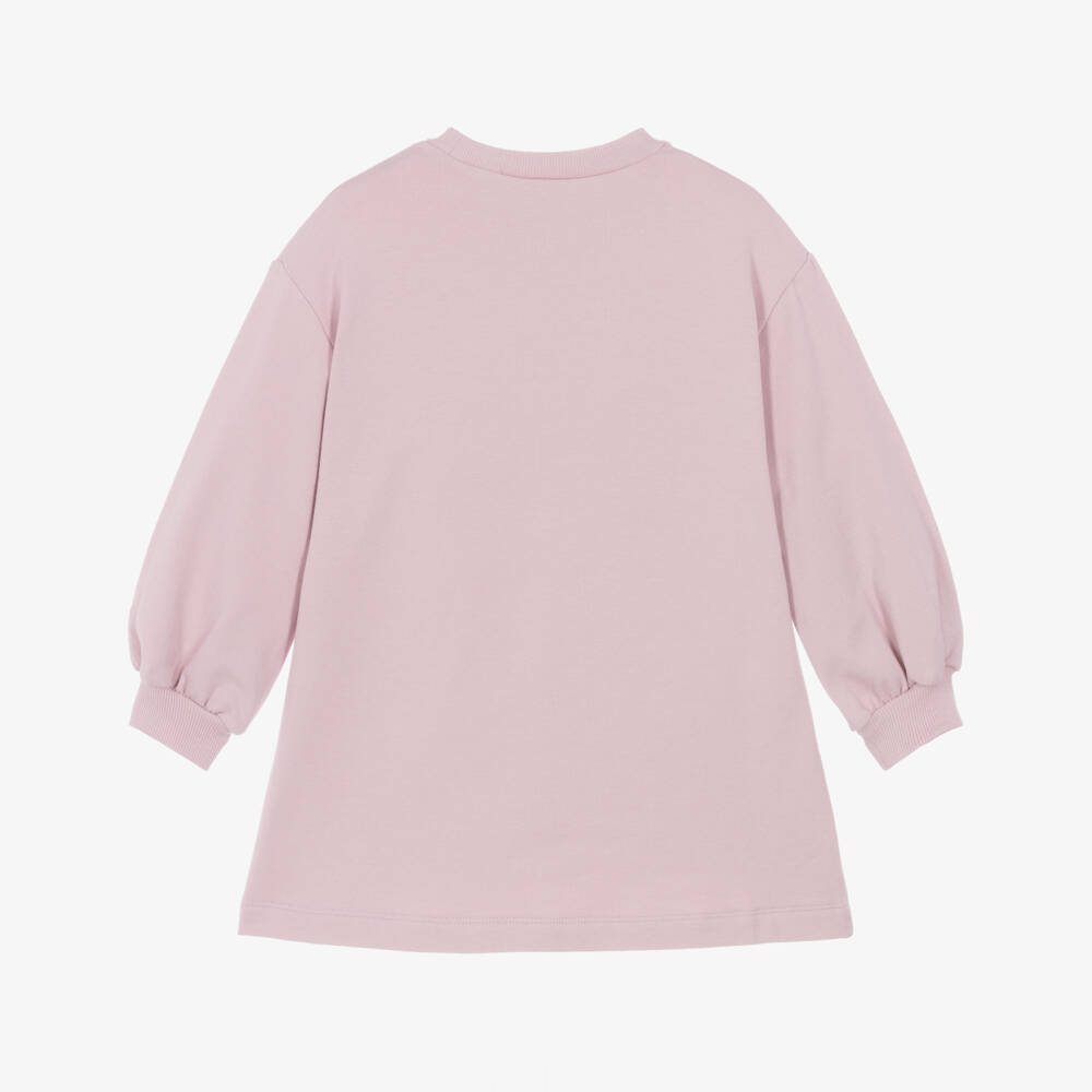 Mayoral-Girls Lilac Purple Sweatshirt Dress with Thread Heart | Childrensalon