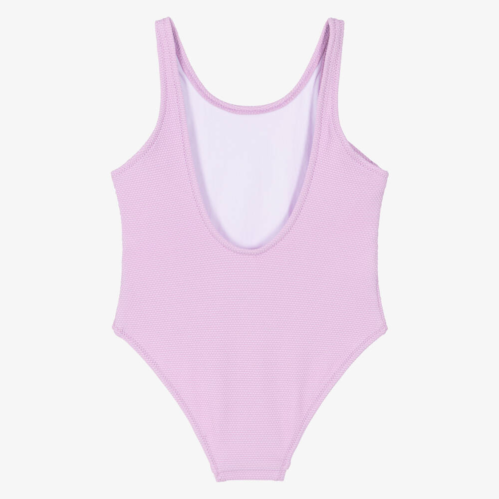 Mayoral-Girls Lilac Swimsuit with Cut Out Flowers | Childrensalon