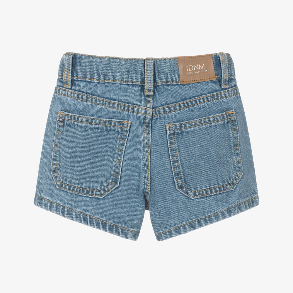 Mayoral-Girls Mid Blue Cotton Denim Shorts | Childrensalon