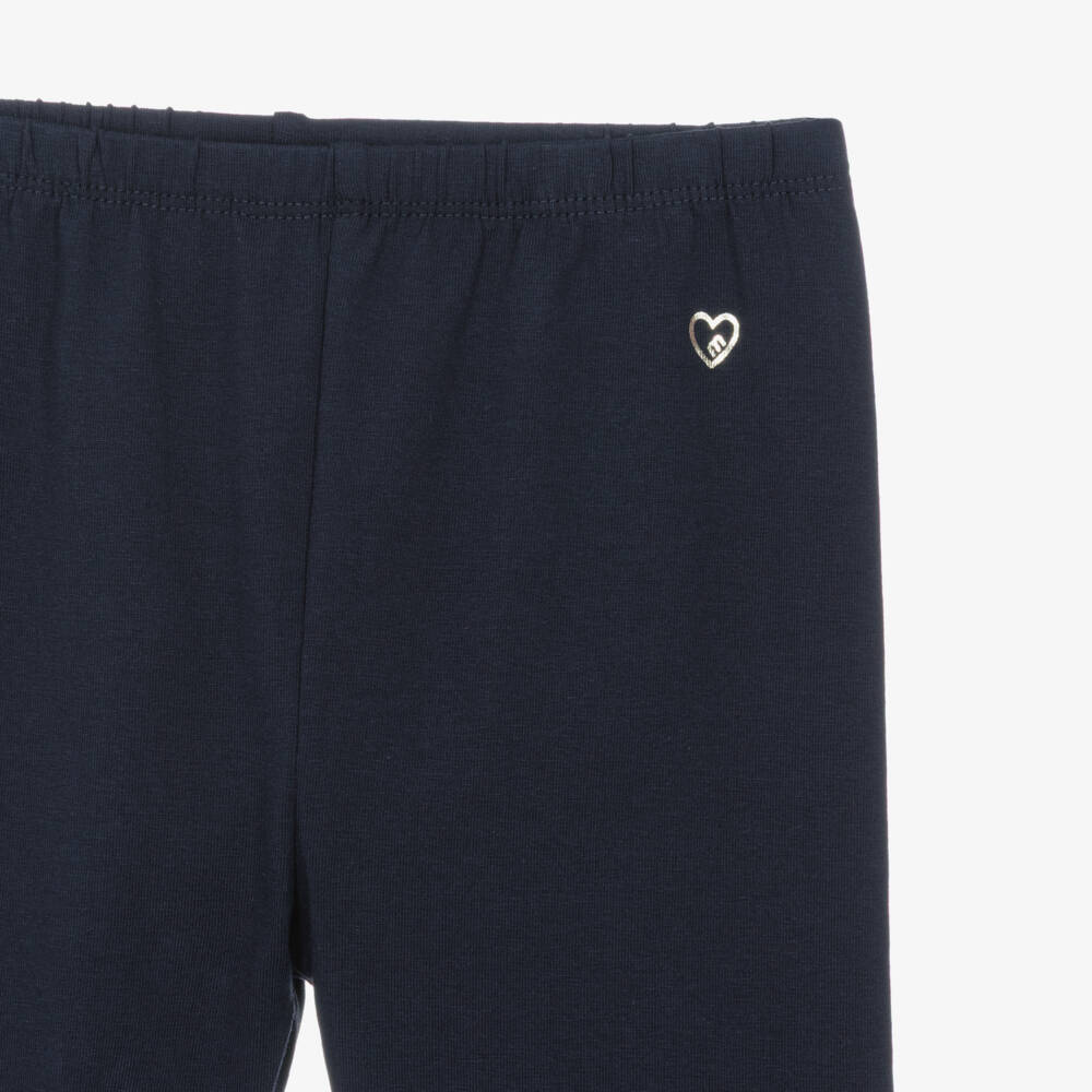 Mayoral-بنطلون ليقنز قصير قطن لون كحلي للبنات | Childrensalon