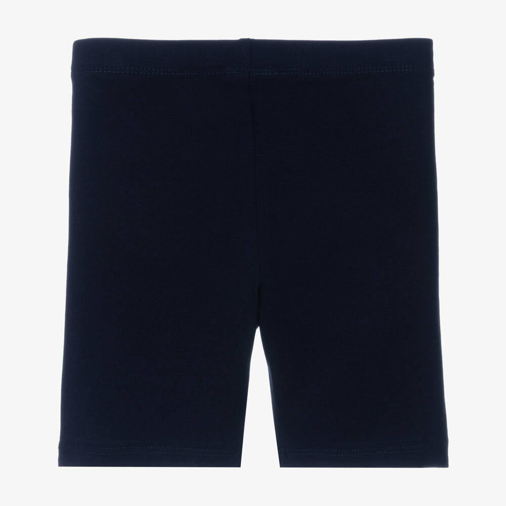 Mayoral-Girls Navy Blue Cotton Jersey Cycle Shorts | Childrensalon