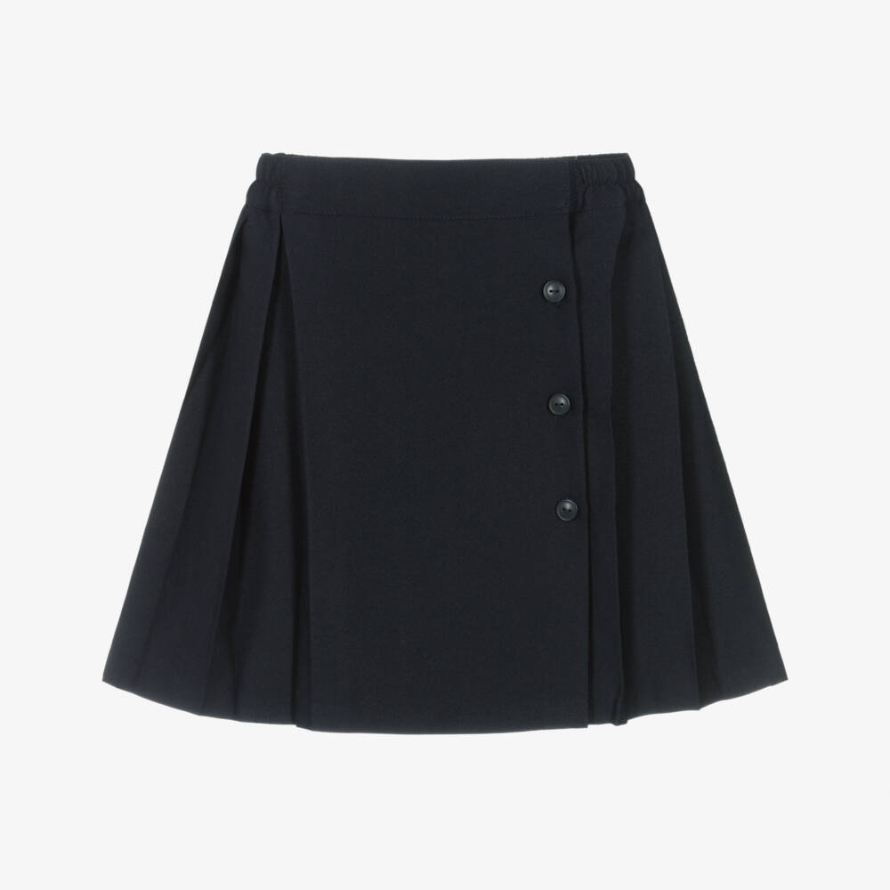 Mayoral-Girls Navy Blue Pleated Skirt | Childrensalon