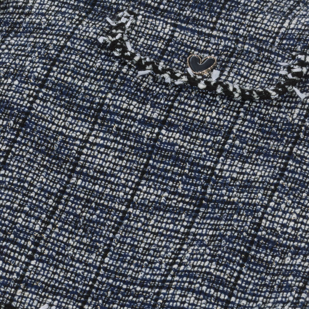 Mayoral-Girls Navy Blue Sparkly Tweed Skort | Childrensalon