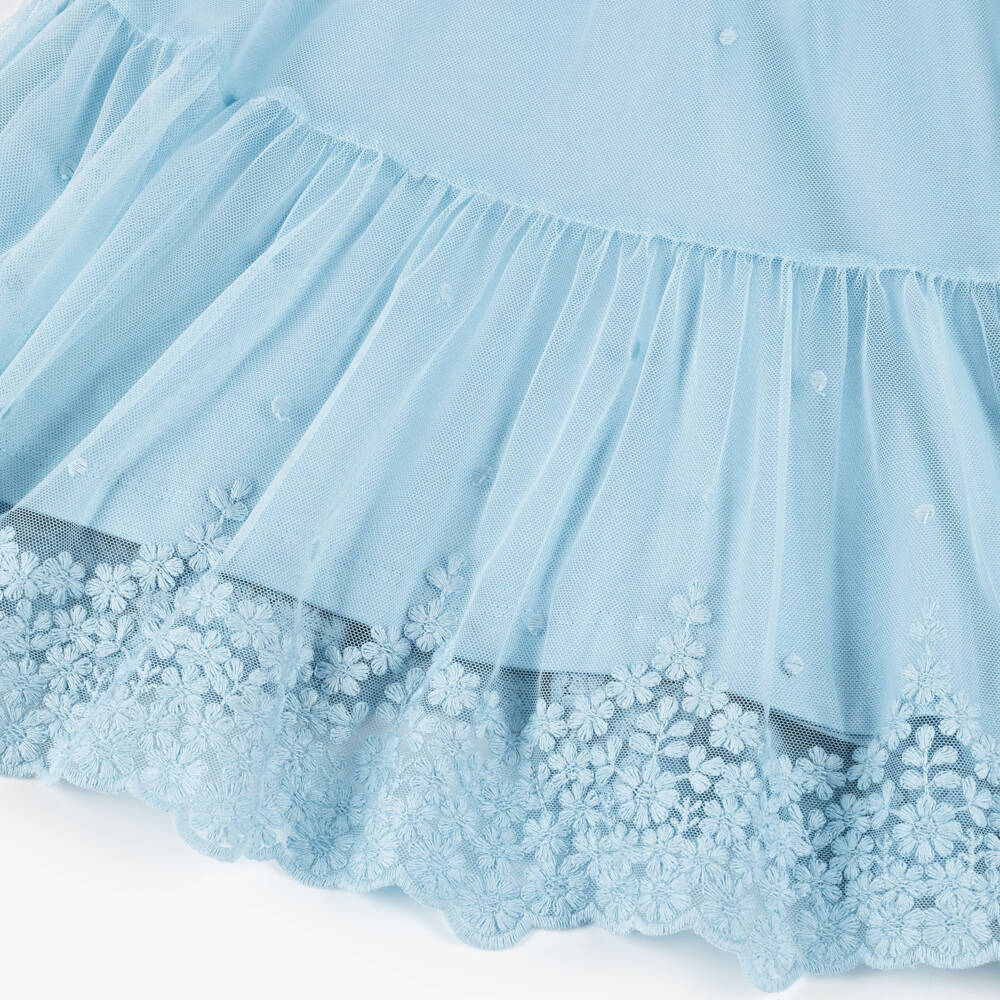 Mary Beautiful Blue Tulle Girls' Party Dress