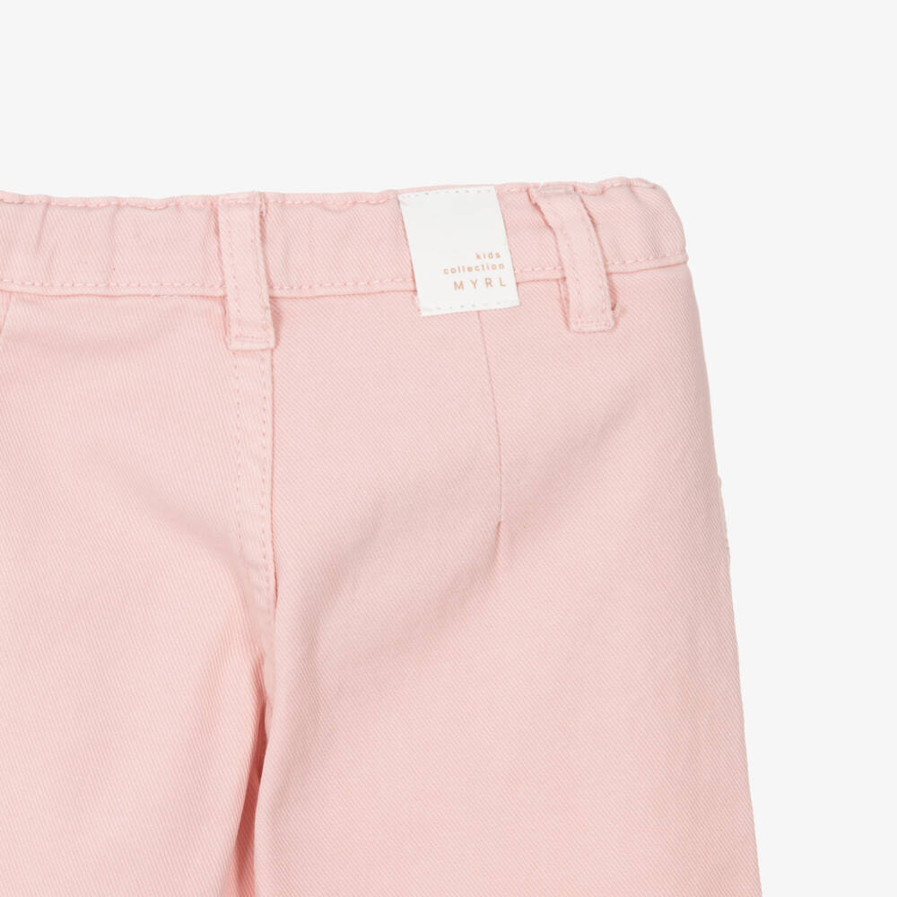 Mayoral-جينز دنيم بأطراف مهترئة لون زهري فاتح للبنات | Childrensalon