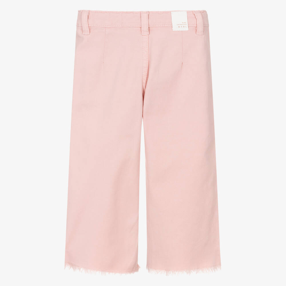 Mayoral-جينز دنيم بأطراف مهترئة لون زهري فاتح للبنات | Childrensalon