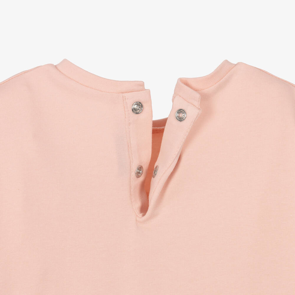 Mayoral-Розовая хлопковая футболка с очаровательной девочкой | Childrensalon