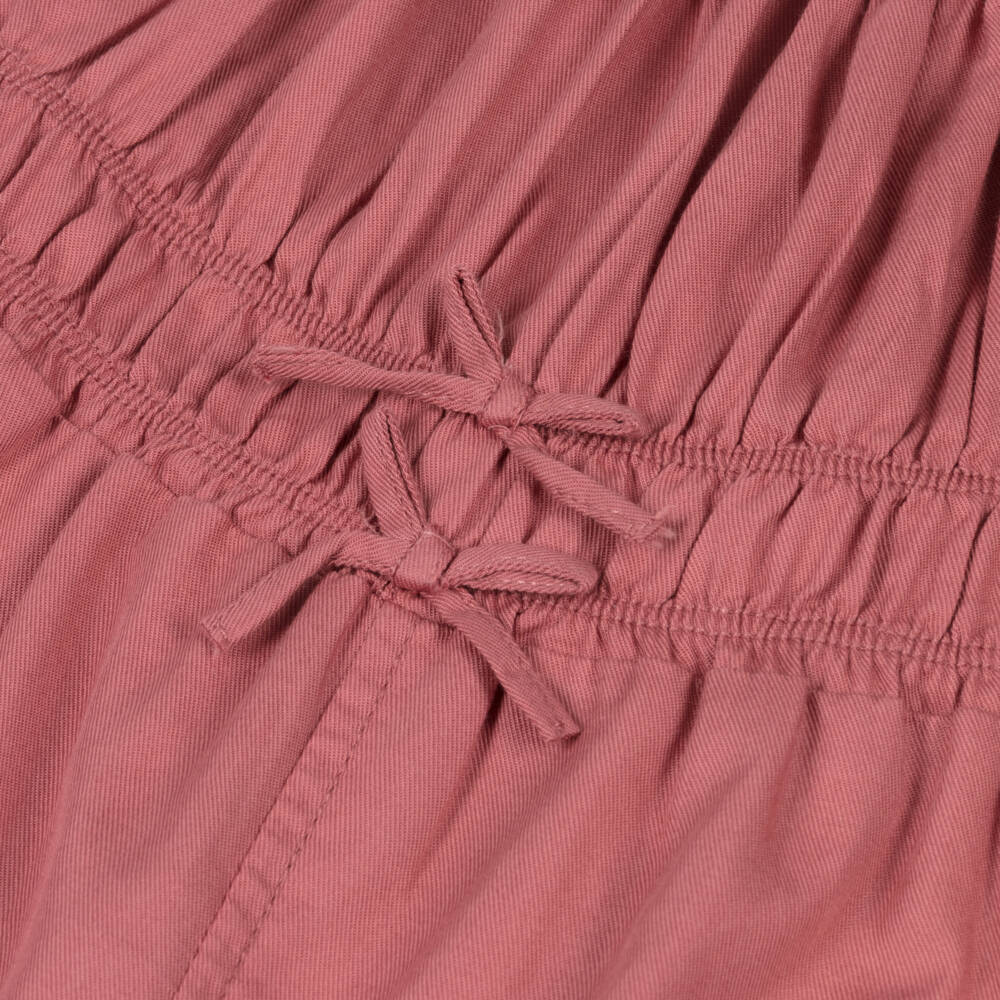 Mayoral-Girls Pink Cotton & Lyocell Playsuit | Childrensalon