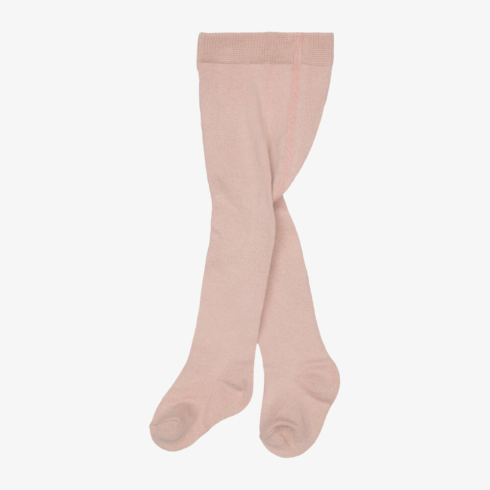 Mayoral-Girls Pink Cotton-Rich Knitted Tights | Childrensalon