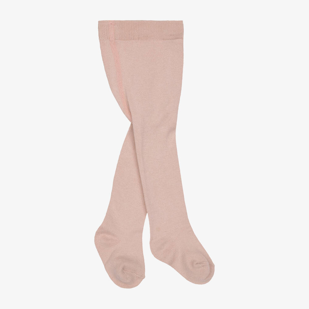Mayoral-Girls Pink Cotton-Rich Knitted Tights | Childrensalon
