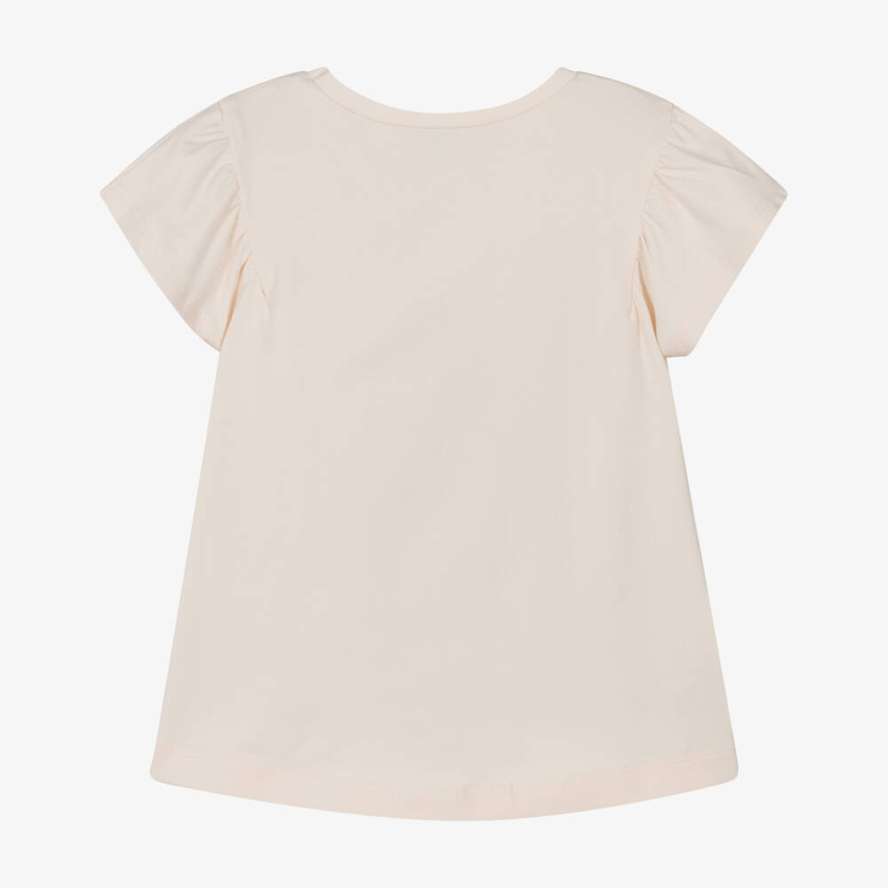 Mayoral-Girls Pink Cowboy Boot Print Cotton T-Shirt | Childrensalon