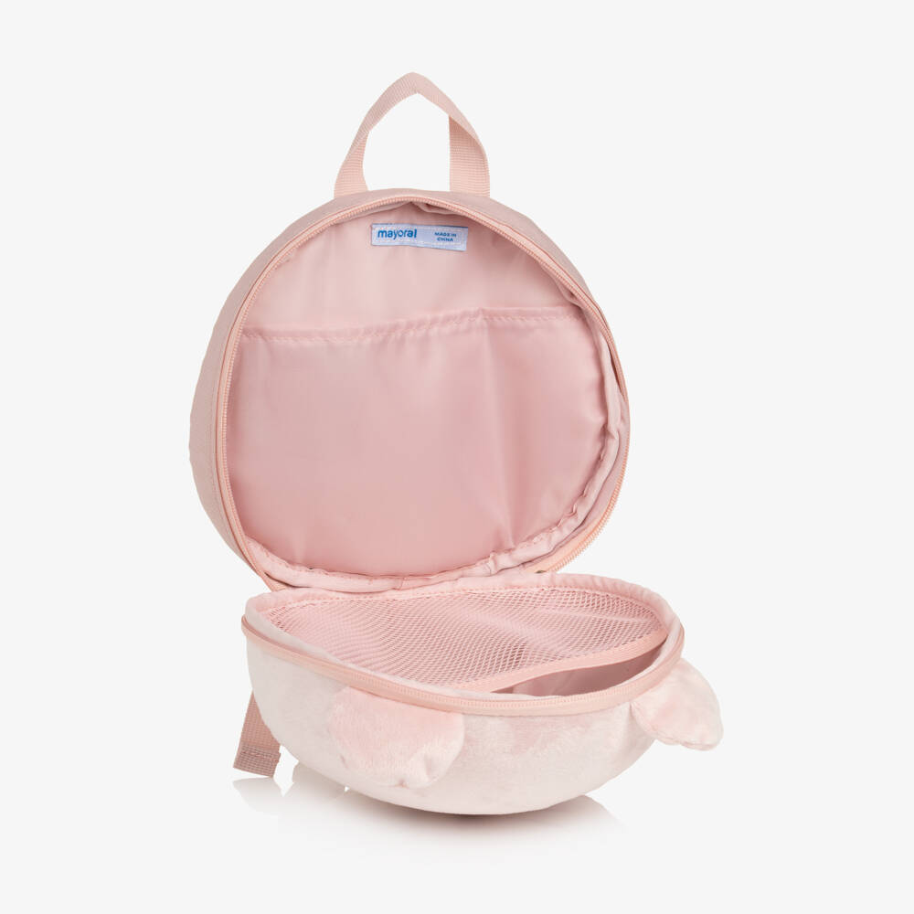Mayoral-Girls Pink Dome-Shaped Cat Backpack (23cm) | Childrensalon
