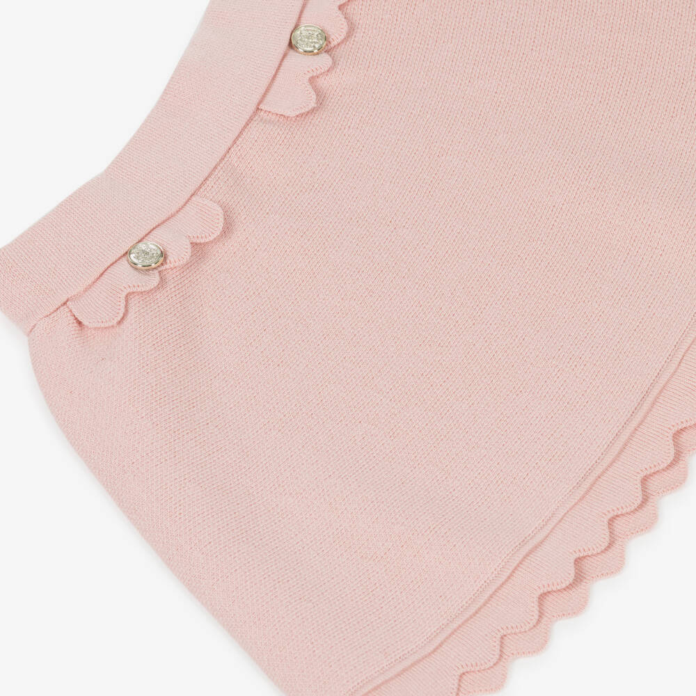 Mayoral-Girls Pink Knitted Skirt with Scalloped Trims | Childrensalon