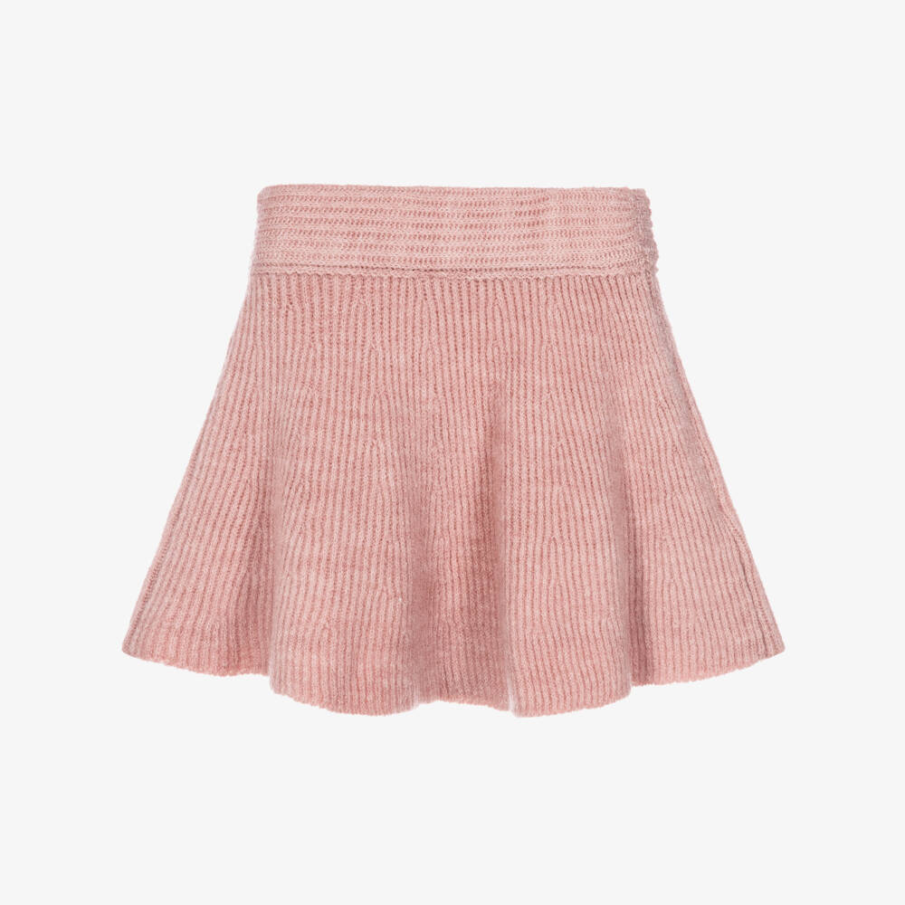 Mayoral-Girls Pink Knitted Skirt with Sparkles | Childrensalon