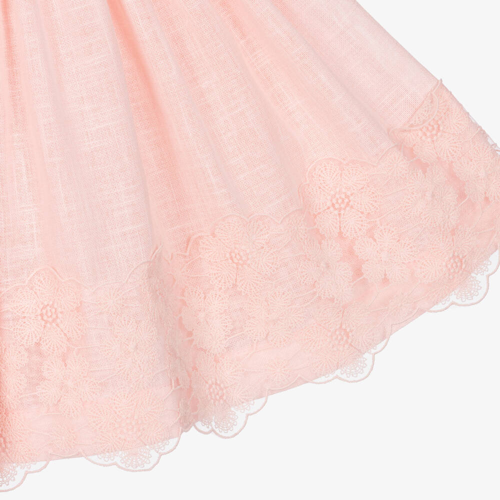 Mayoral-Girls Pink Lace Insert Dress | Childrensalon