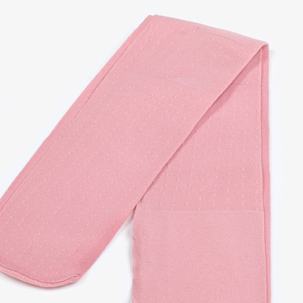 Mayoral-Girls Pink Plumeti Dot Tights | Childrensalon