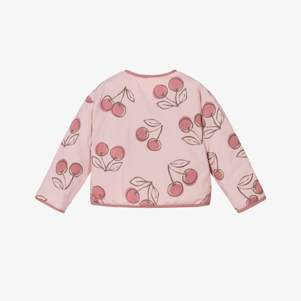 Mayoral-Girls Pink Reversible Quilted Jacket | Childrensalon