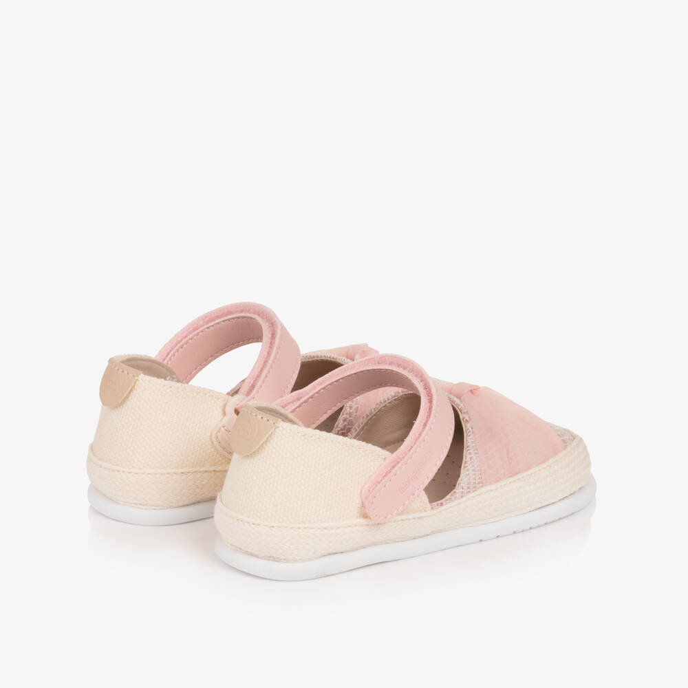 Mayoral-Girls Pink Ribbon Bow Espadrille Shoes | Childrensalon