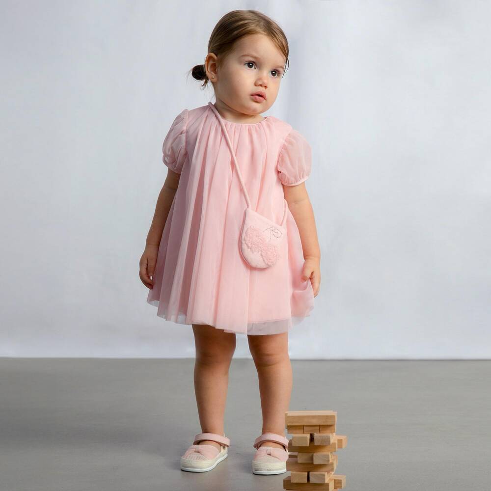 Mayoral-Girls Pink Ribbon Bow Espadrille Shoes | Childrensalon